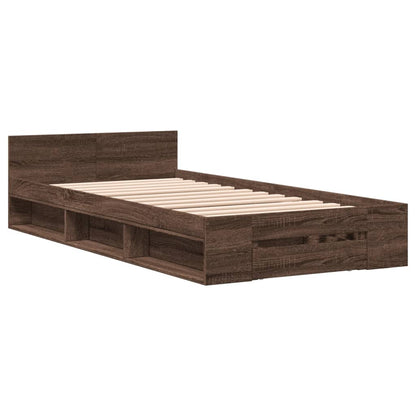Giroletto Cassetto Rovere Marrone 75x190 cm Legno Multistrato | homemem39