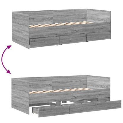 Divano Letto con Cassetti senza Materasso 100x200 cm | homemem39