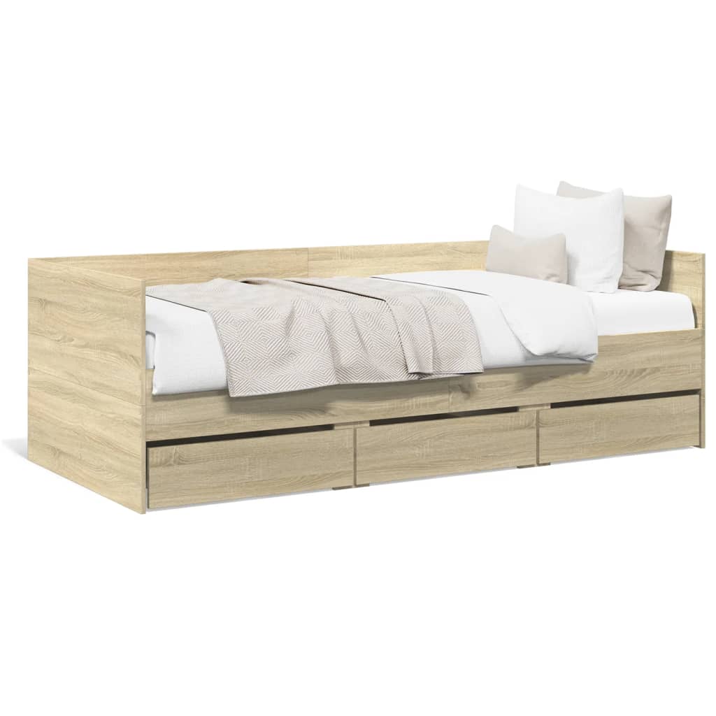 Divano Letto con Cassetti senza Materasso 75x190 cm - homemem39