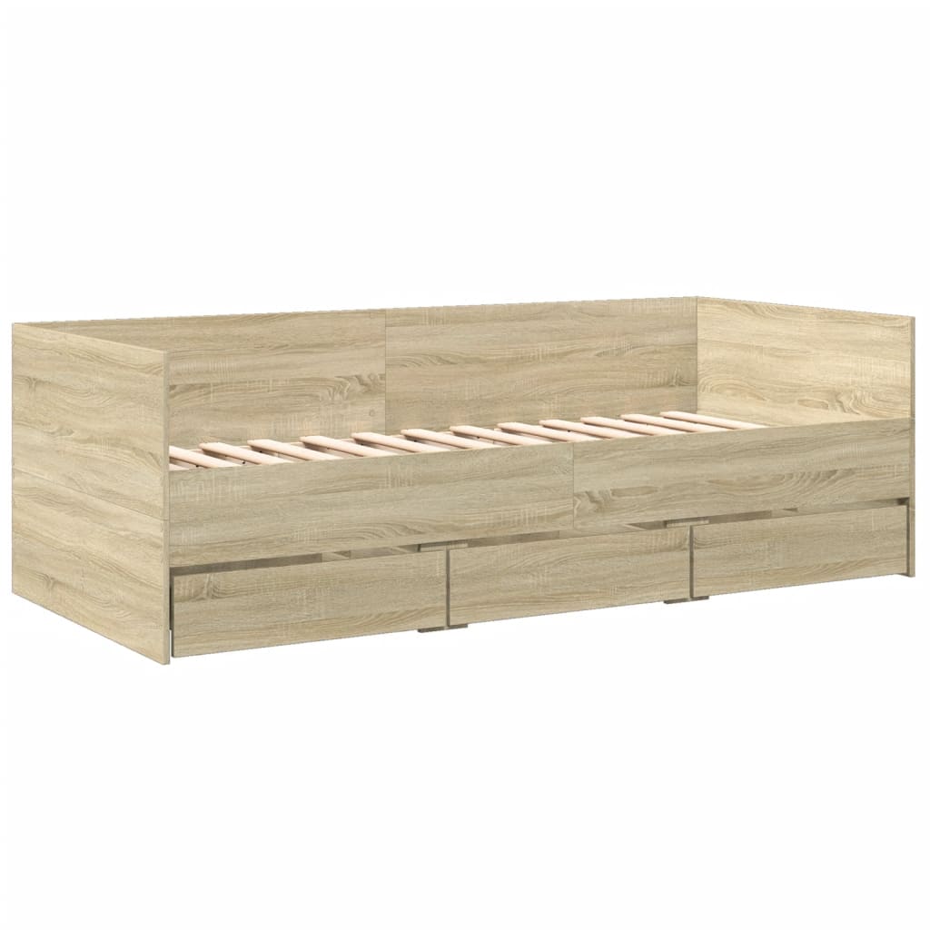 Divano Letto con Cassetti senza Materasso 75x190 cm - homemem39