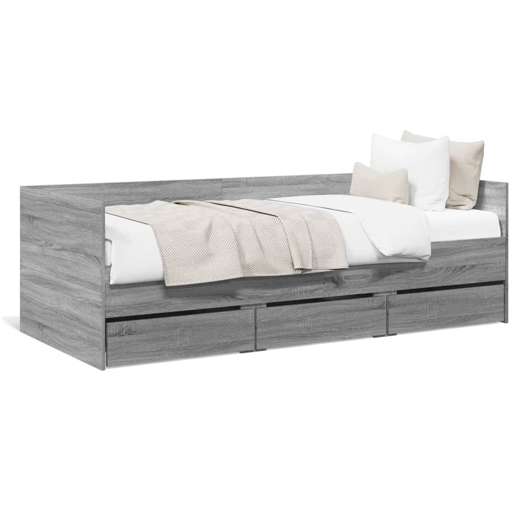 Divano Letto con Cassetti senza Materasso 75x190 cm - homemem39