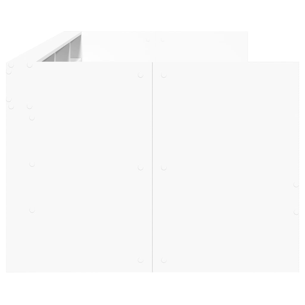 Divano Letto con Cassetti senza Materasso Bianco 90x200 cm | homemem39