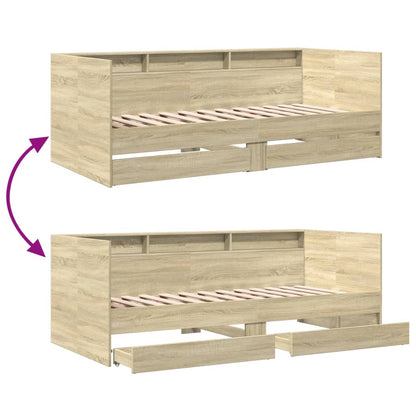 Divano Letto con Cassetti senza Materasso 90x200 cm | homemem39