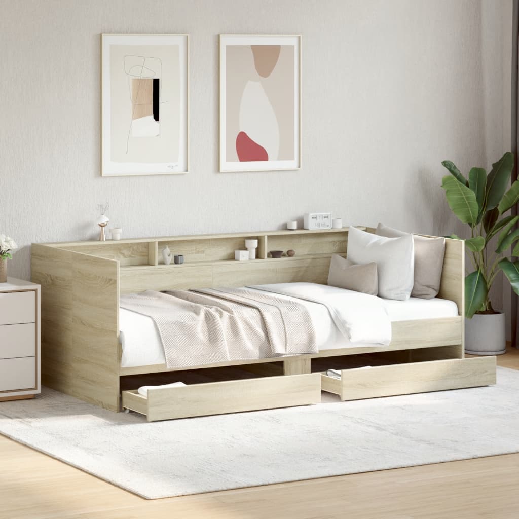 Divano Letto con Cassetti senza Materasso 90x200 cm | homemem39
