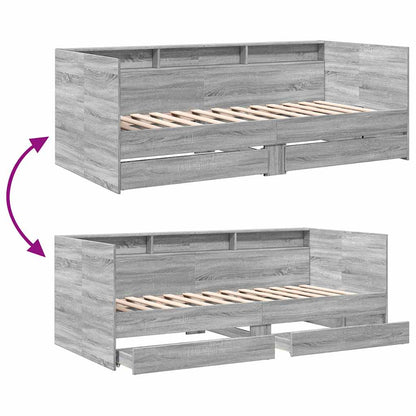 Divano Letto con Cassetti senza Materasso 90x200 cm | homemem39