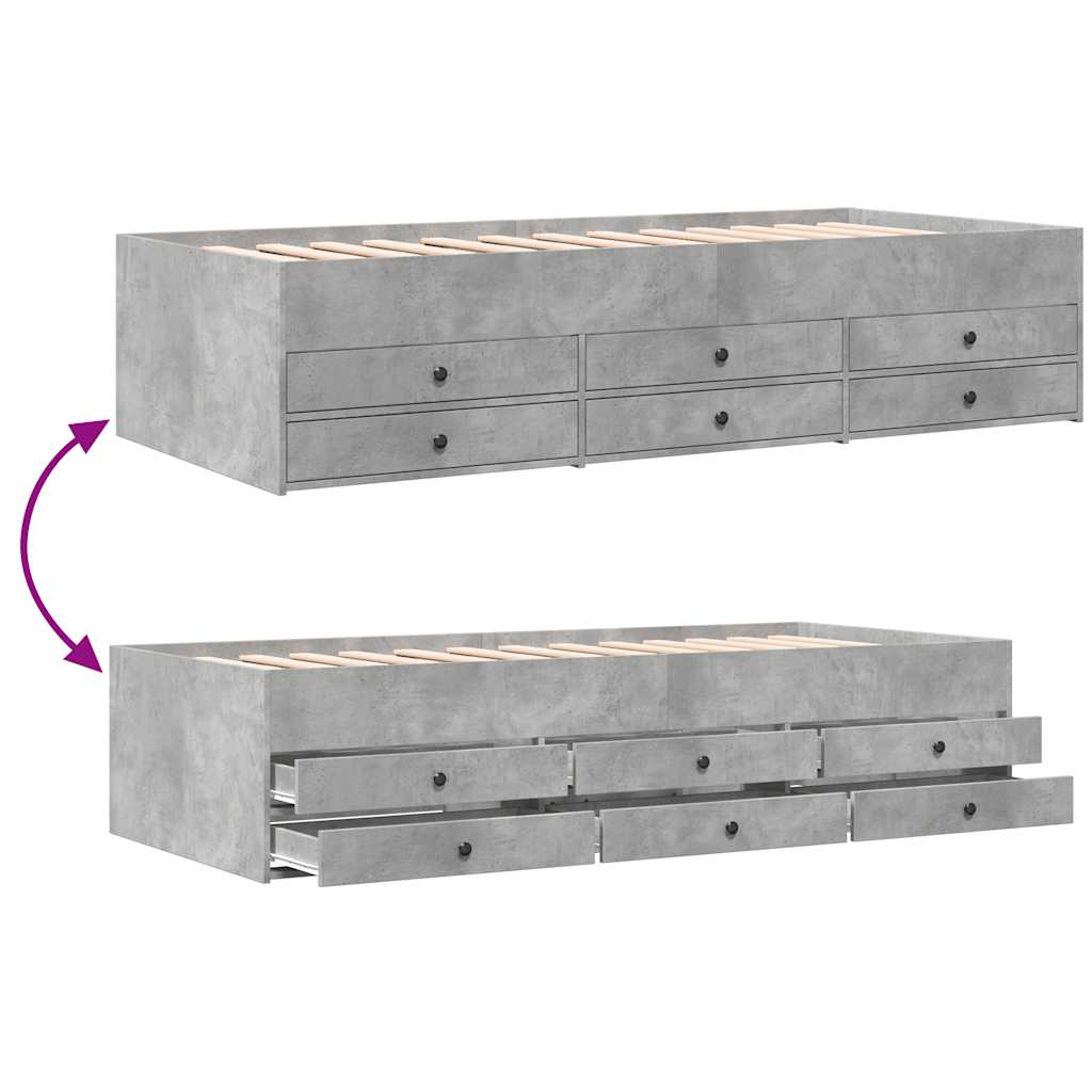 Divano Letto con Cassetti senza Materasso 75x190 cm | homemem39