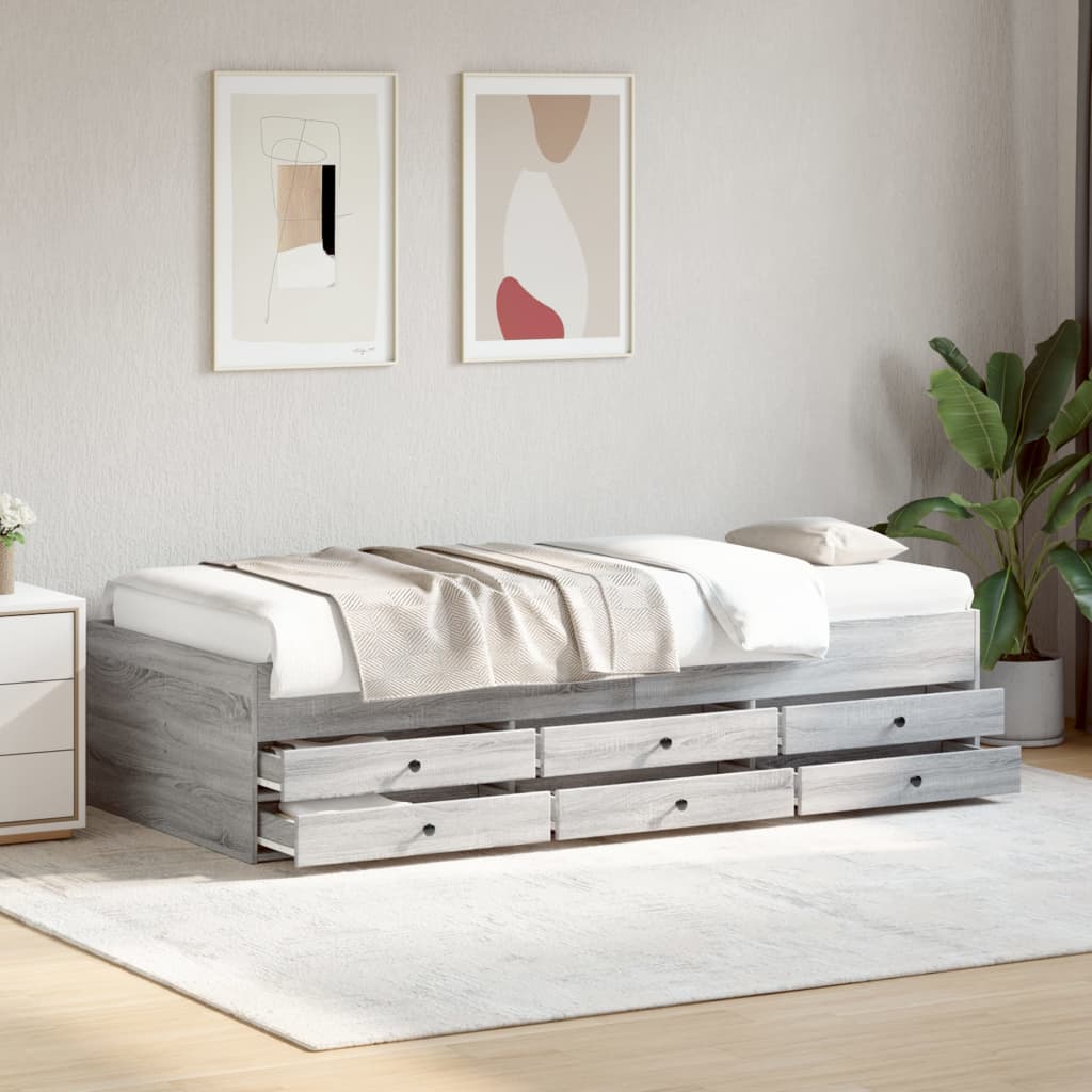 Divano Letto con Cassetti senza Materasso 75x190 cm | homemem39