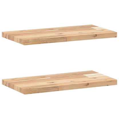 Mensole da Parete 2 pz 40x20x2 cm Legno Acacia Non Trattato | homemem39