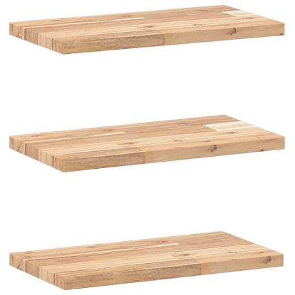 Mensole da Parete 3 pz 40x20x2 cm Legno Acacia Non Trattato | homemem39