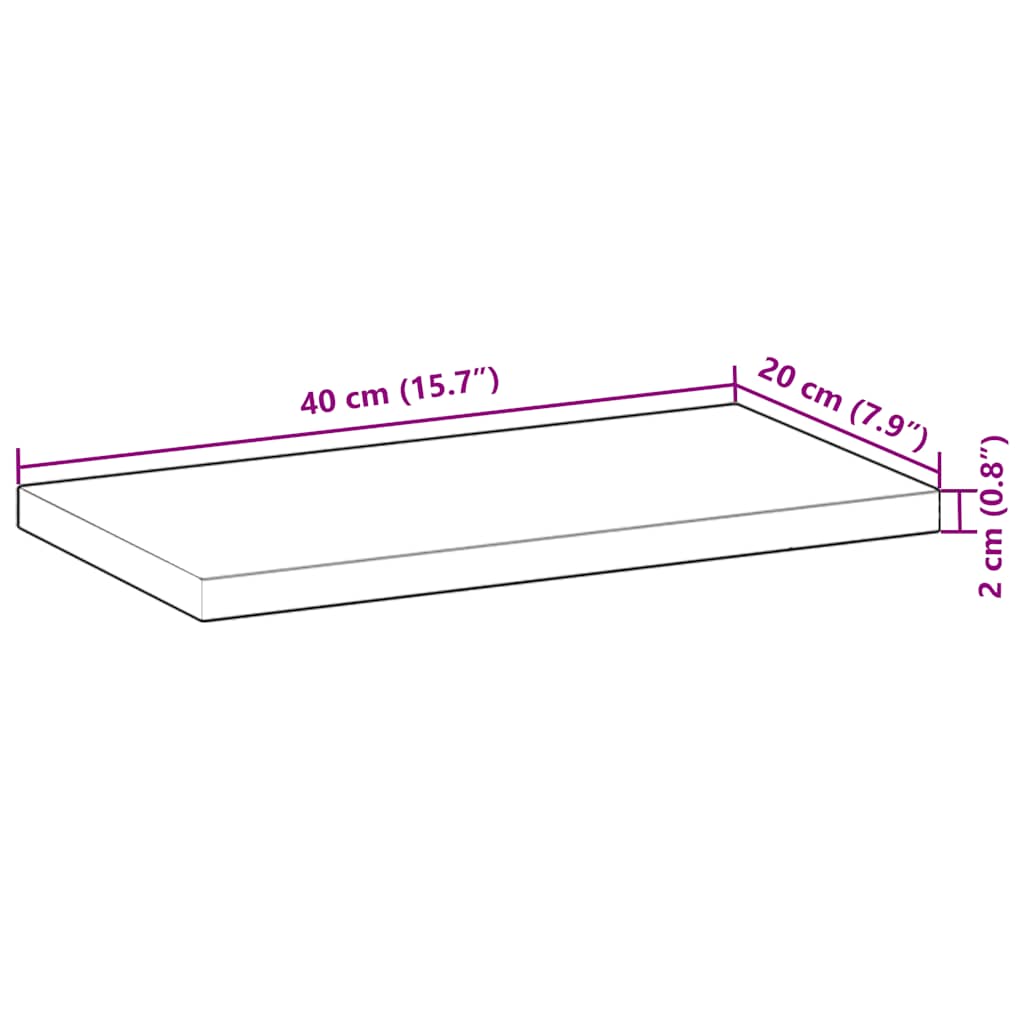 Mensole da Parete 3 pz 40x20x2 cm Legno Acacia Non Trattato | homemem39