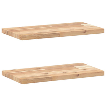 Mensole da Parete 2 pz 60x20x2 cm Legno Acacia Non Trattato | homemem39