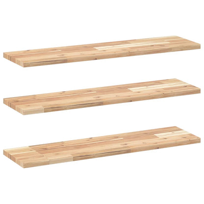 Mensole da Parete 3 pz 100x20x2 cm Legno Acacia Non Trattato | homemem39