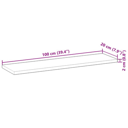Mensole da Parete 3 pz 100x20x2 cm Legno Acacia Non Trattato | homemem39