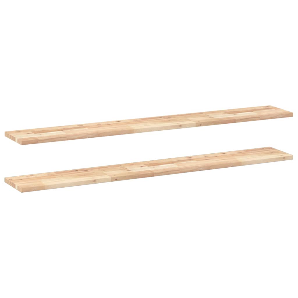 Mensole da Parete 2 pz 120x20x2 cm Legno Acacia Non Trattato | homemem39