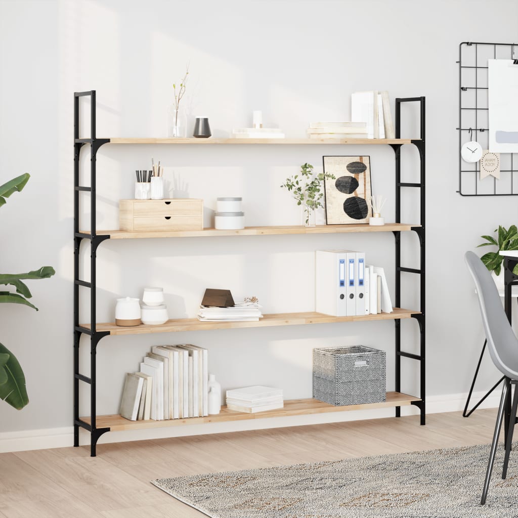 Ripiano a Parete 140x20x2 cm Legno Massello Acacia Non Trattato | homemem39
