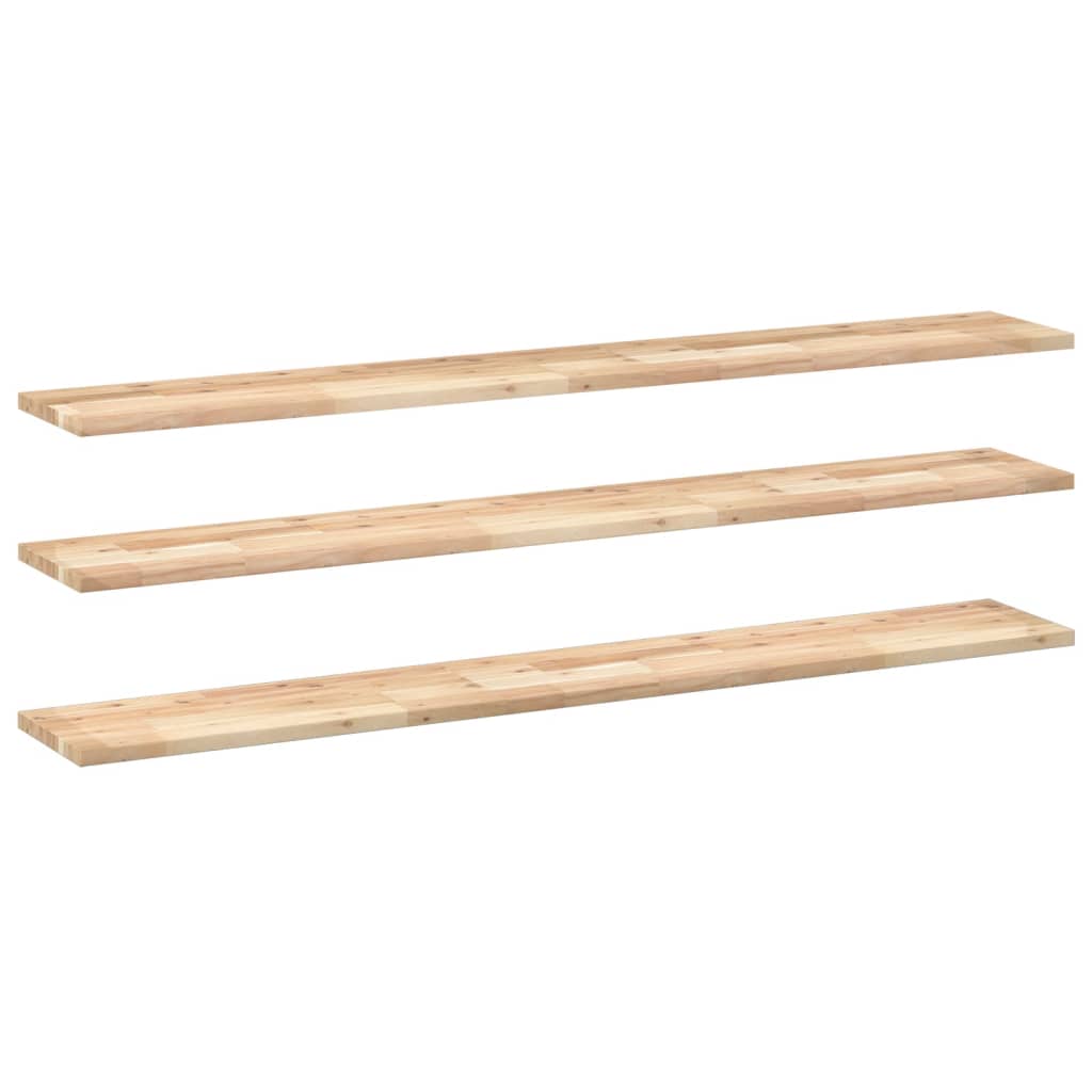 Mensole da Parete 3 pz 160x20x2 cm Legno Acacia Non Trattato | homemem39