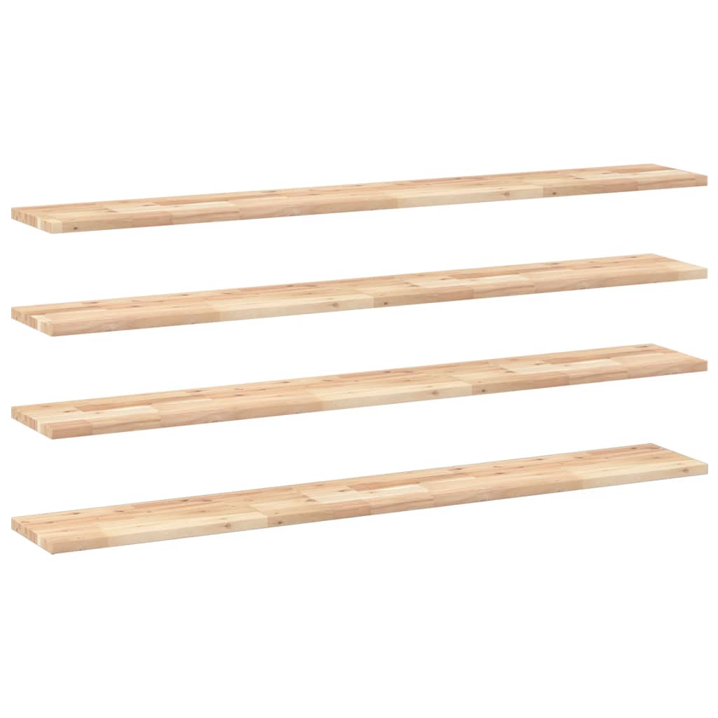 Mensole da Parete 4 pz 160x20x2 cm Legno Acacia Non Trattato | homemem39