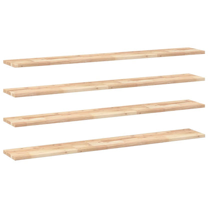 Mensole da Parete 4 pz 160x20x2 cm Legno Acacia Non Trattato | homemem39