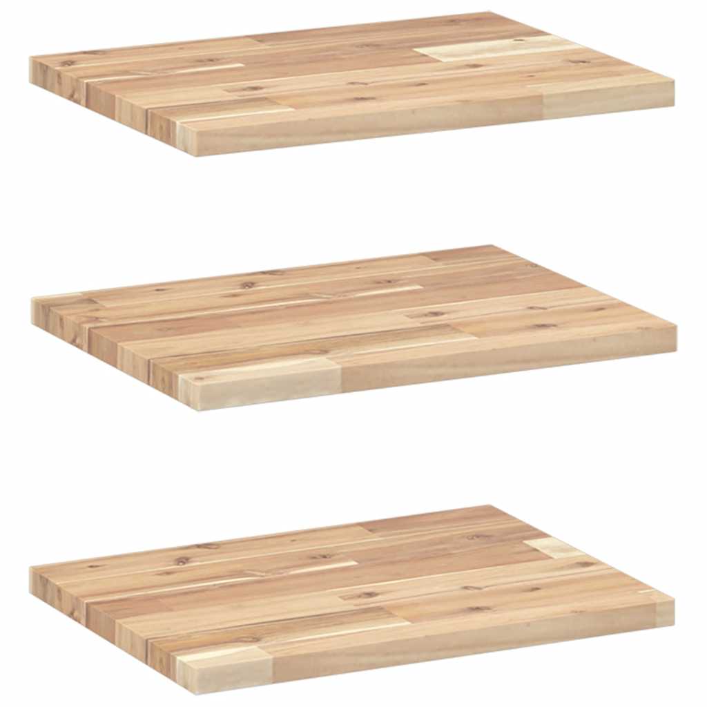 Mensole da Parete 3 pz 40x30x2 cm Legno Acacia Non Trattato | homemem39