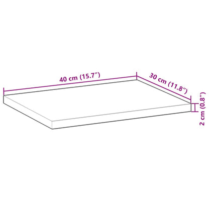 Mensole da Parete 3 pz 40x30x2 cm Legno Acacia Non Trattato | homemem39