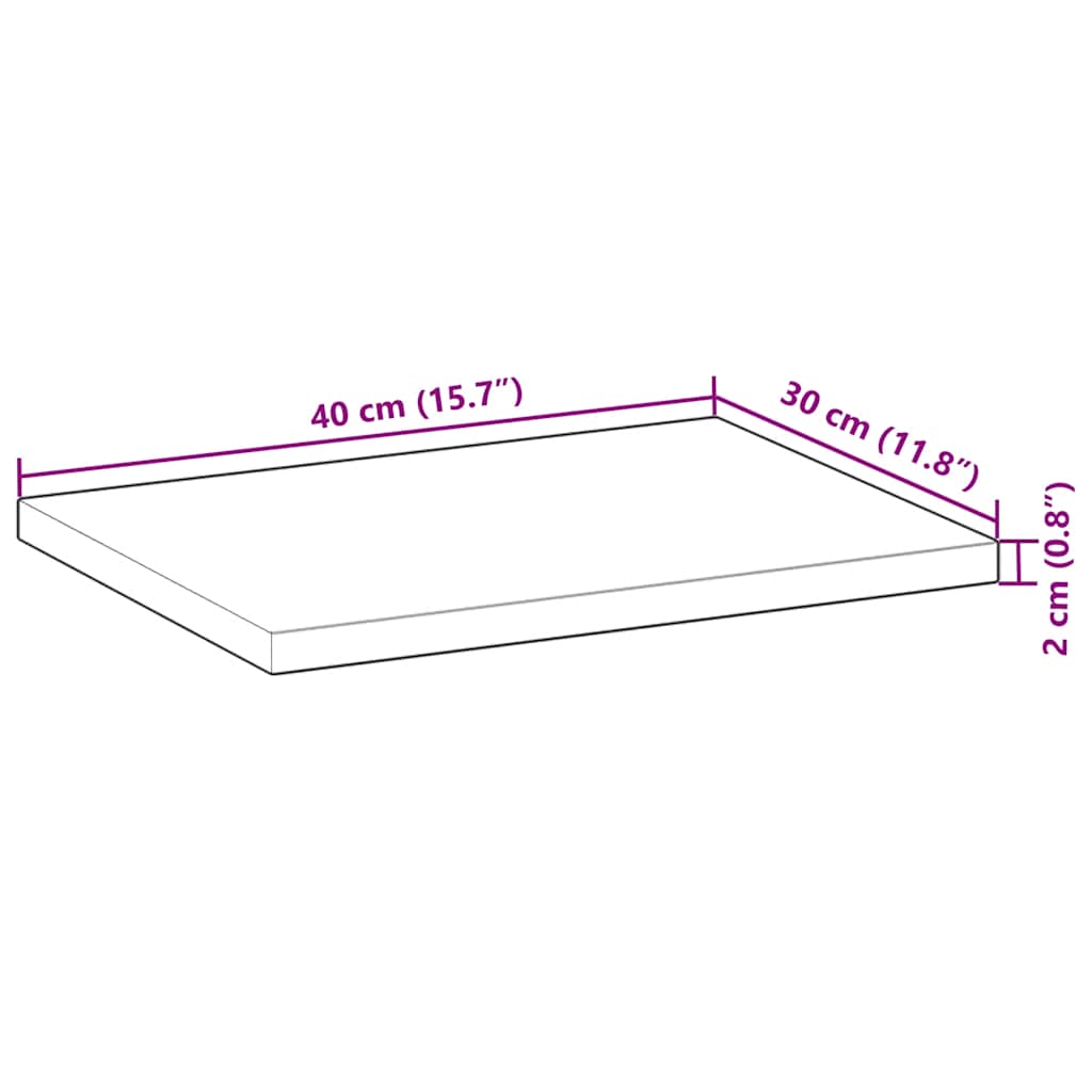 Mensole da Parete 4 pz 40x30x2 cm Legno Acacia Non Trattato | homemem39