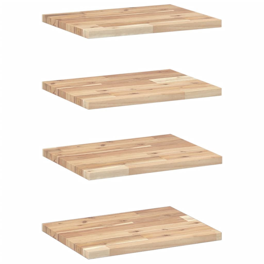 Mensole da Parete 4 pz 60x30x2 cm Legno Acacia Non Trattato | homemem39