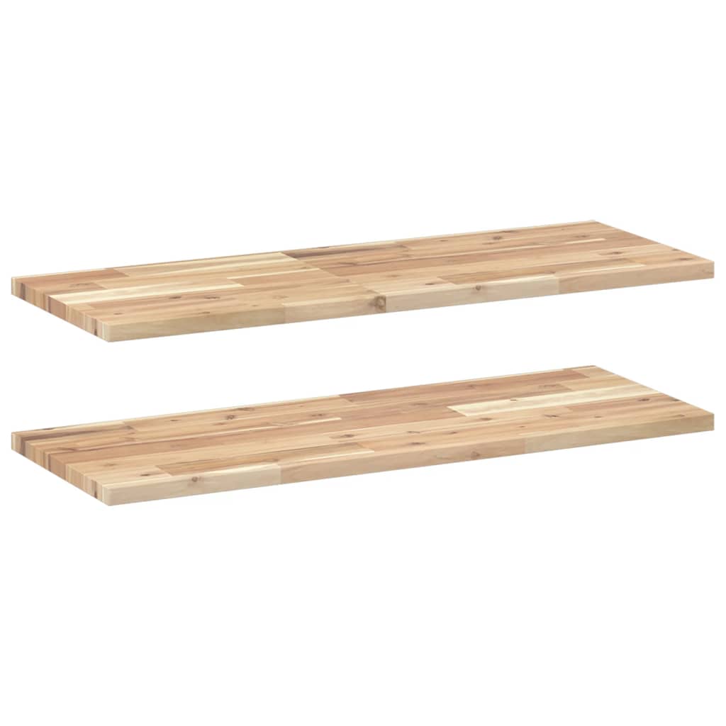 Mensole da Parete 2 pz 100x30x2 cm Legno Acacia Non Trattato | homemem39