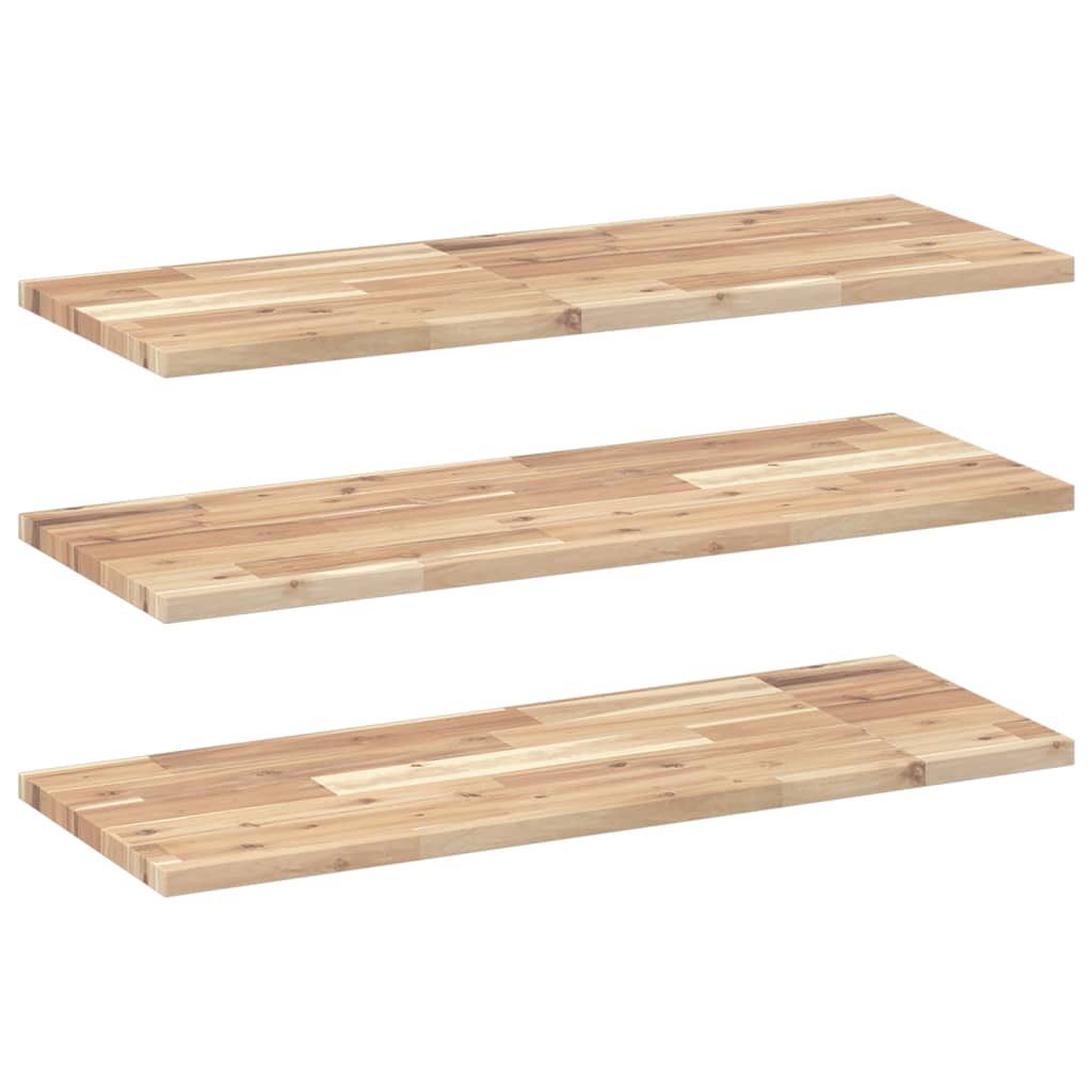 Mensole da Parete 3 pz 100x30x2 cm Legno Acacia Non Trattato | homemem39