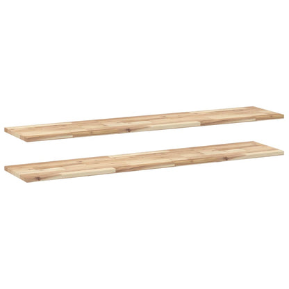 Mensole da Parete 2 pz 140x30x2 cm Legno Acacia Non Trattato | homemem39
