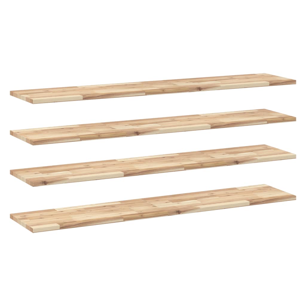 Mensole da Parete 4 pz 140x30x2 cm Legno Acacia Non Trattato | homemem39
