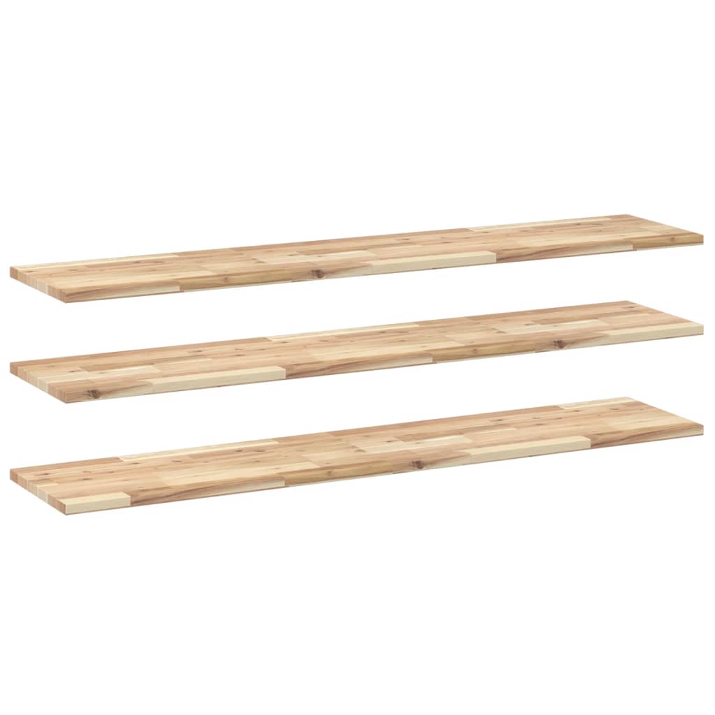 Mensole da Parete 3 pz 160x30x2 cm Legno Acacia Non Trattato | homemem39