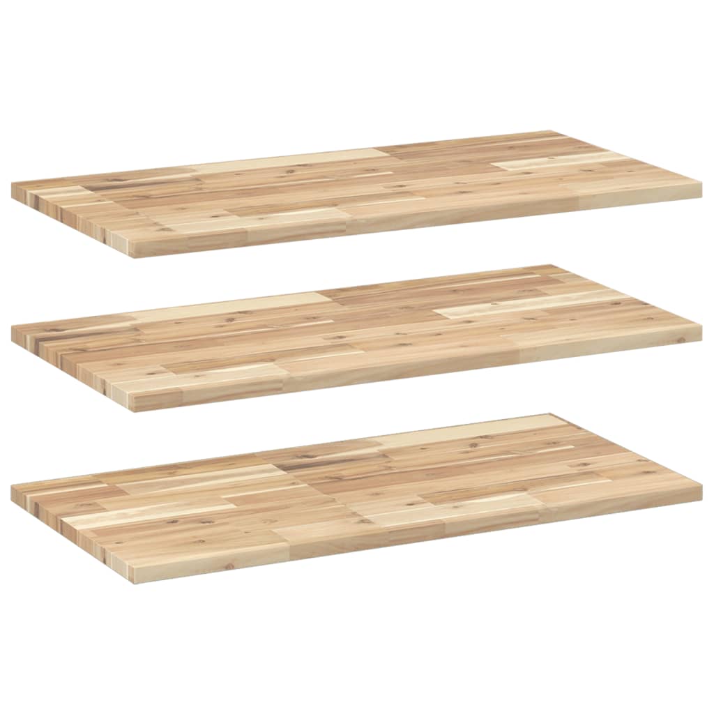 Mensole da Parete 3 pz 60x40x2 cm Legno Acacia Non Trattato | homemem39