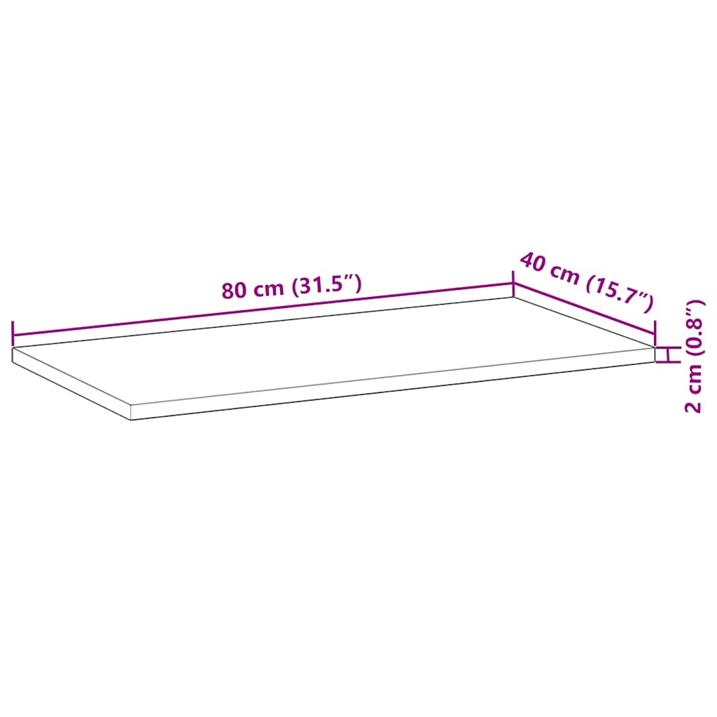 Mensole da Parete 4 pz 80x40x2 cm Legno Acacia Non Trattato | homemem39