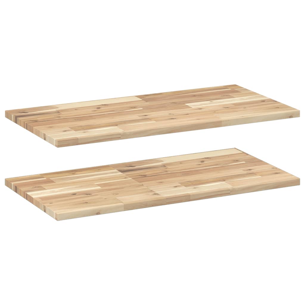 Mensole da Parete 2 pz 100x40x2 cm Legno Acacia Non Trattato | homemem39
