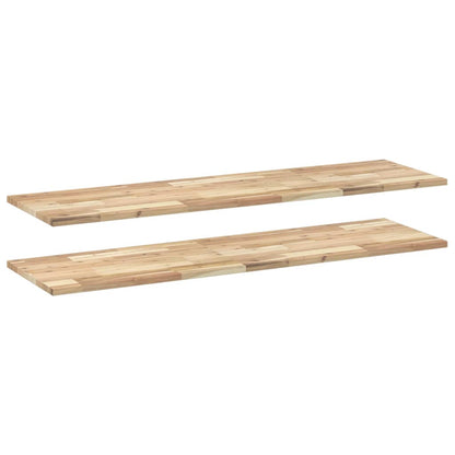 Mensole da Parete 2 pz 120x40x2 cm Legno Acacia Non Trattato | homemem39
