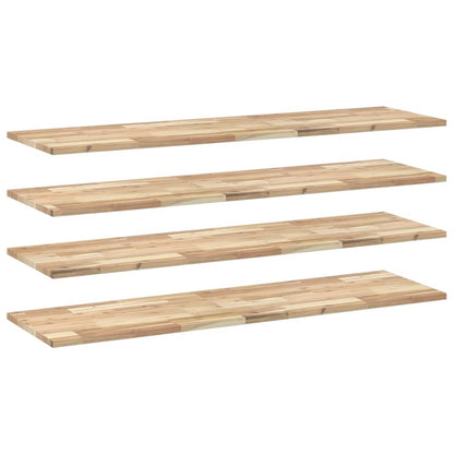 Mensole da Parete 4 pz 120x40x2 cm Legno Acacia Non Trattato | homemem39