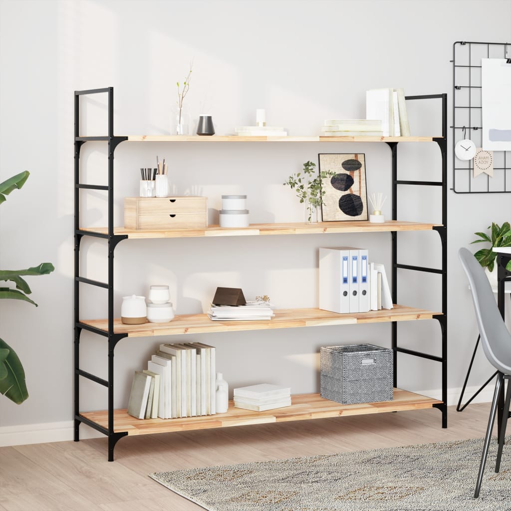 Mensole da Parete 4 pz 120x40x2 cm Legno Acacia Non Trattato | homemem39