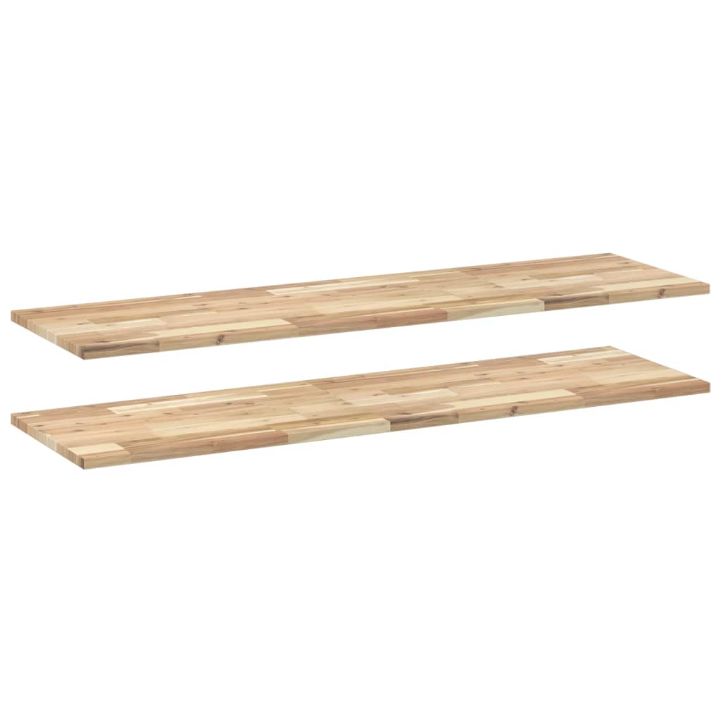 Mensole da Parete 2 pz 140x40x2 cm Legno Acacia Non Trattato | homemem39