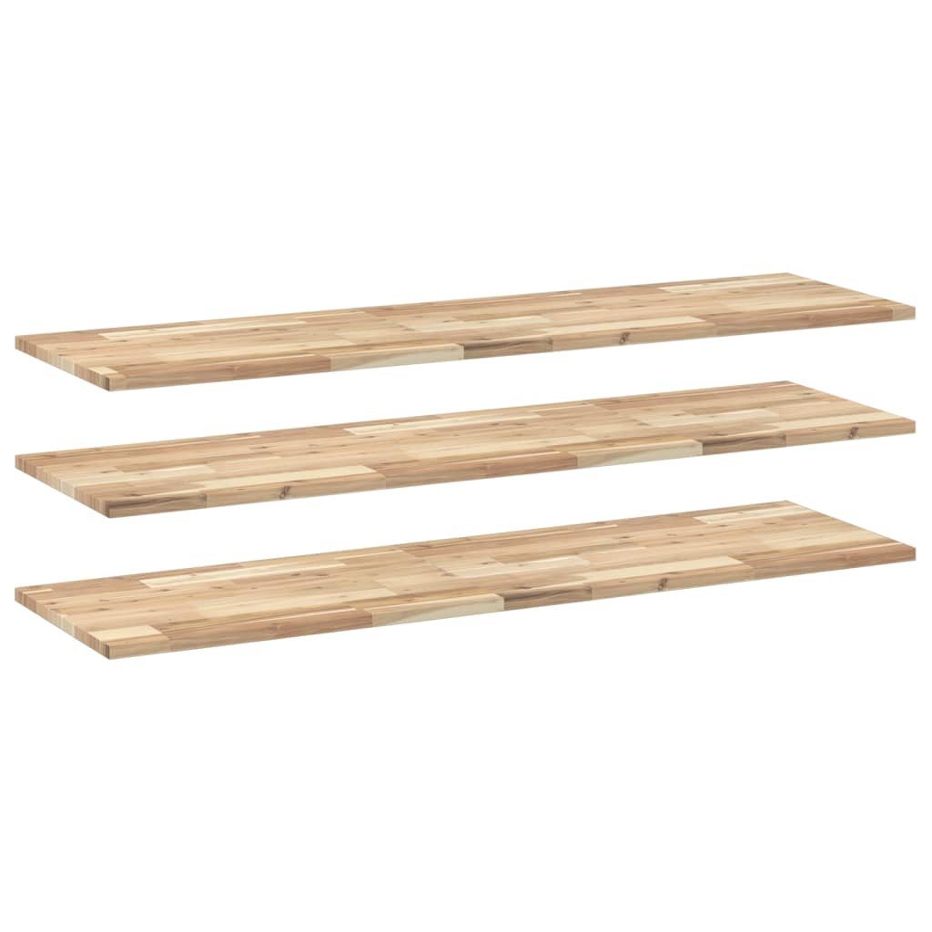 Mensole da Parete 3 pz 140x40x2 cm Legno Acacia Non Trattato | homemem39