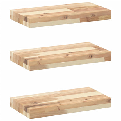 Mensole da Parete 3 pz 40x20x4 cm Legno Acacia Non Trattato | homemem39