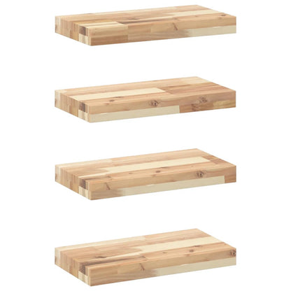 Mensole da Parete 4 pz 40x20x4 cm Legno Acacia Non Trattato | homemem39