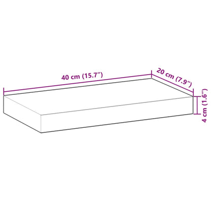 Mensole da Parete 4 pz 40x20x4 cm Legno Acacia Non Trattato | homemem39