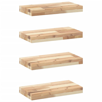 Mensole da Parete 4 pz 60x20x4 cm Legno Acacia Non Trattato | homemem39