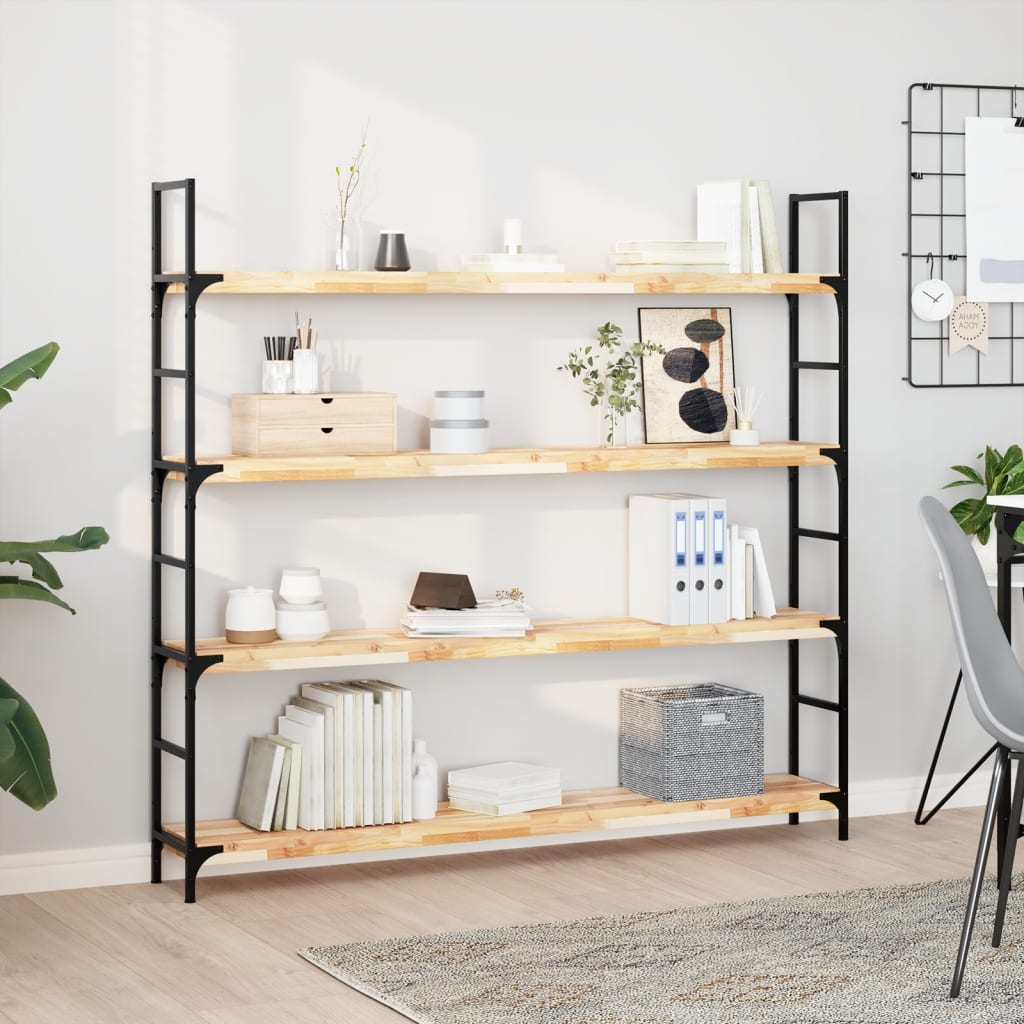 Ripiano a Parete 120x20x4 cm Legno Massello Acacia Non Trattato | homemem39