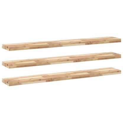 Mensole da Parete 3 pz 120x20x4 cm Legno Acacia Non Trattato | homemem39