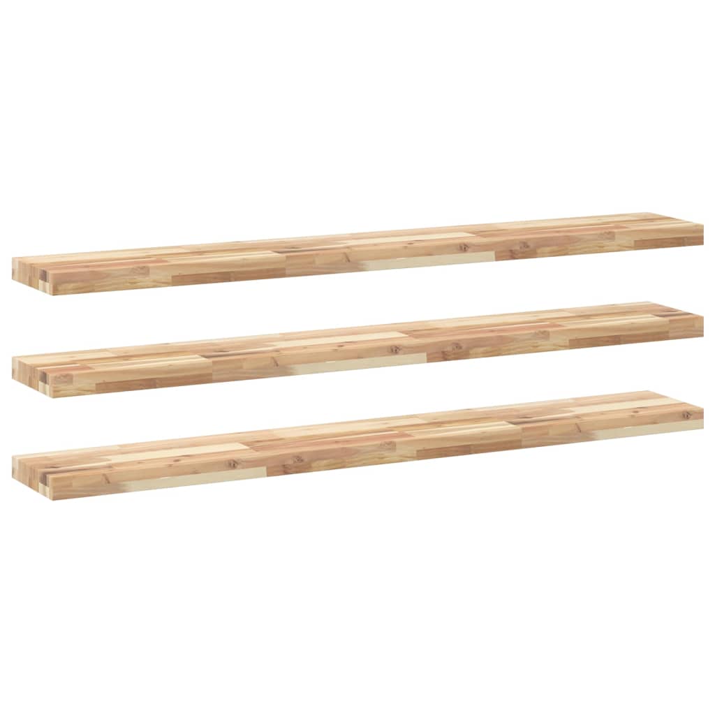 Mensole da Parete 3 pz 140x20x4 cm Legno Acacia Non Trattato | homemem39