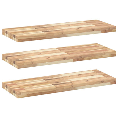 Mensole da Parete 3 pz 80x30x4 cm Legno Acacia Non Trattato | homemem39