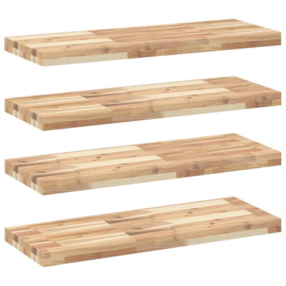Mensole da Parete 4 pz 80x30x4 cm Legno Acacia Non Trattato | homemem39
