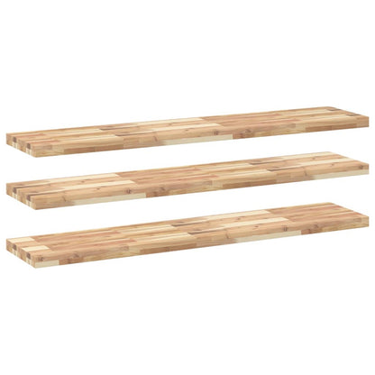 Mensole da Parete 3 pz 140x30x4 cm Legno Acacia Non Trattato | homemem39