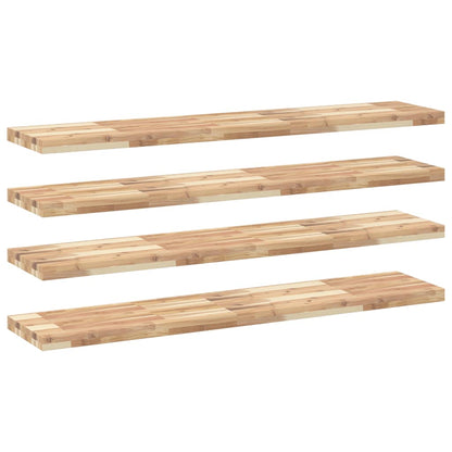 Mensole da Parete 4 pz 140x30x4 cm Legno Acacia Non Trattato | homemem39